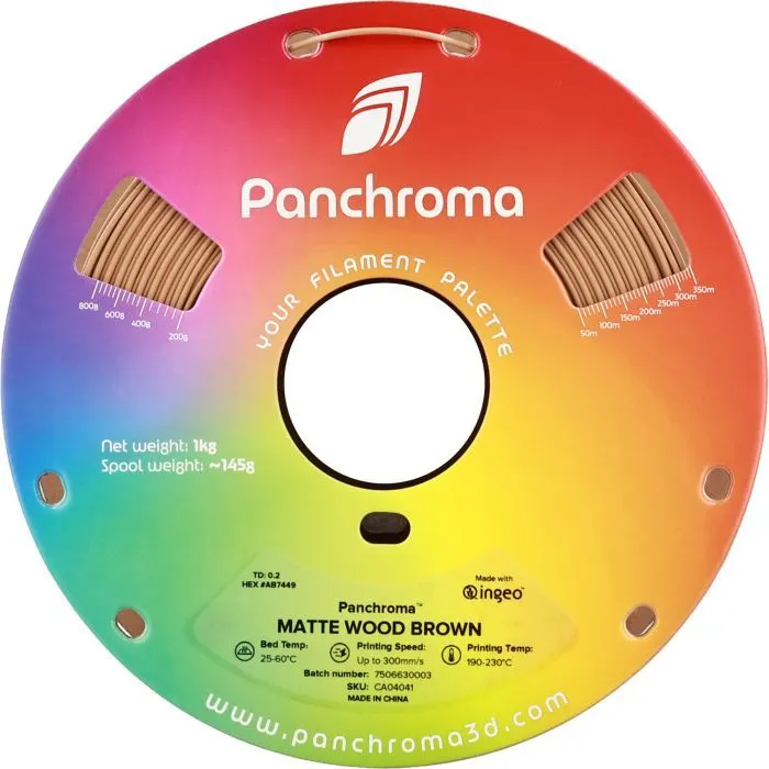 Пластик для 3D-принтера Polymaker PLA PANCHROMA MATTE 1,75mm 1kg WOOD BROWN (CA04041) зображення 3
