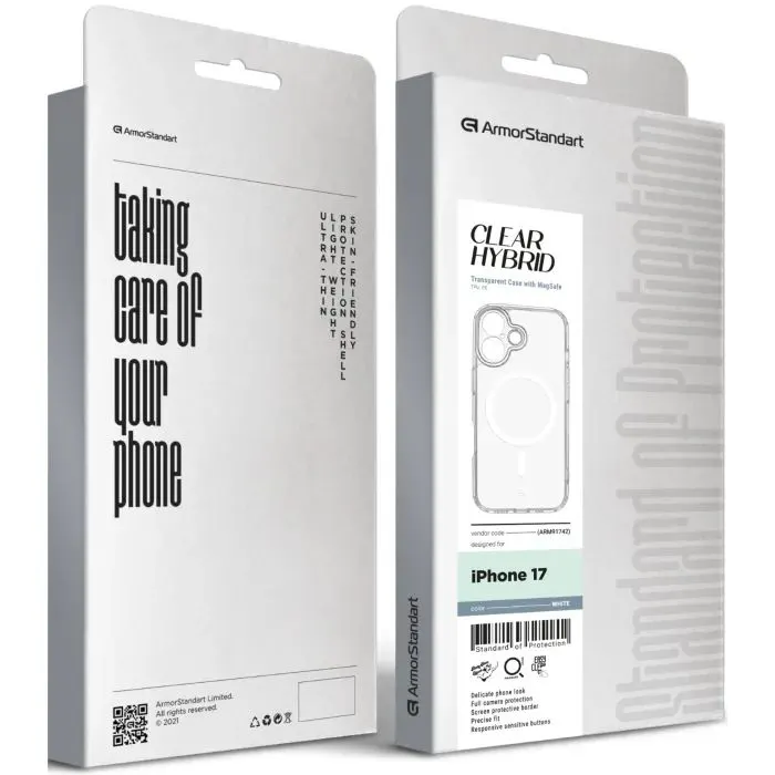 Чехол для мобильного телефона Armorstandart Clear Hybrid MagCase Apple iPhone 17 White (ARM91742) изображение 3