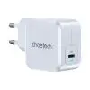 Зарядное устройство Choetech USB-C PD45W QC3.0/PPS GaN (PD8007-EU-WH)