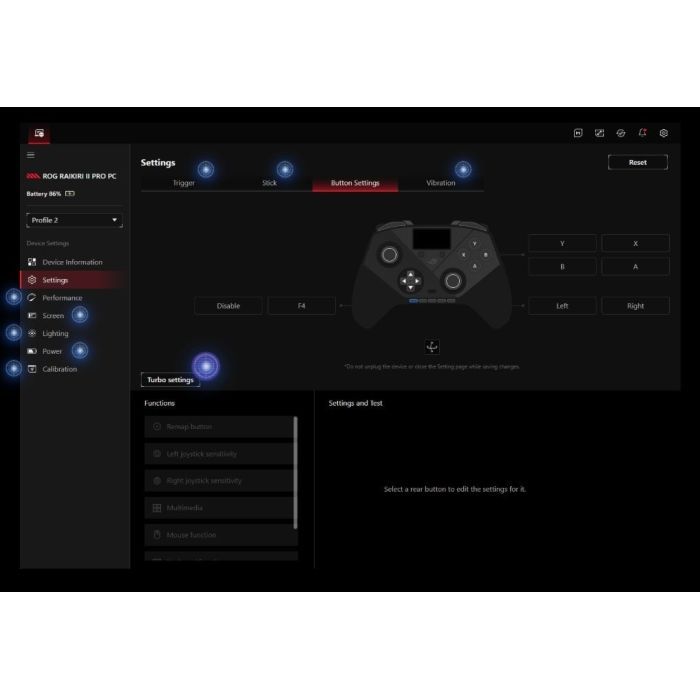 Геймпад ASUS ROG Raikiri II Pro, USB-A/BT/WL, чорний (90MP05A0-BDUA00) зображення 12