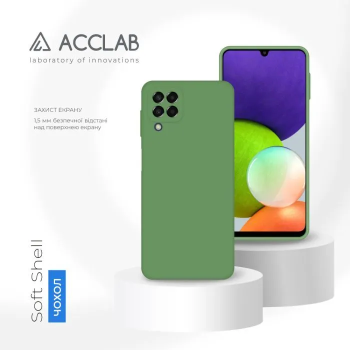 Чохол до мобільного телефона ACCLAB SoftShell Samsung Galaxy A22 LTE (4G) Green (1283126560385) зображення 4