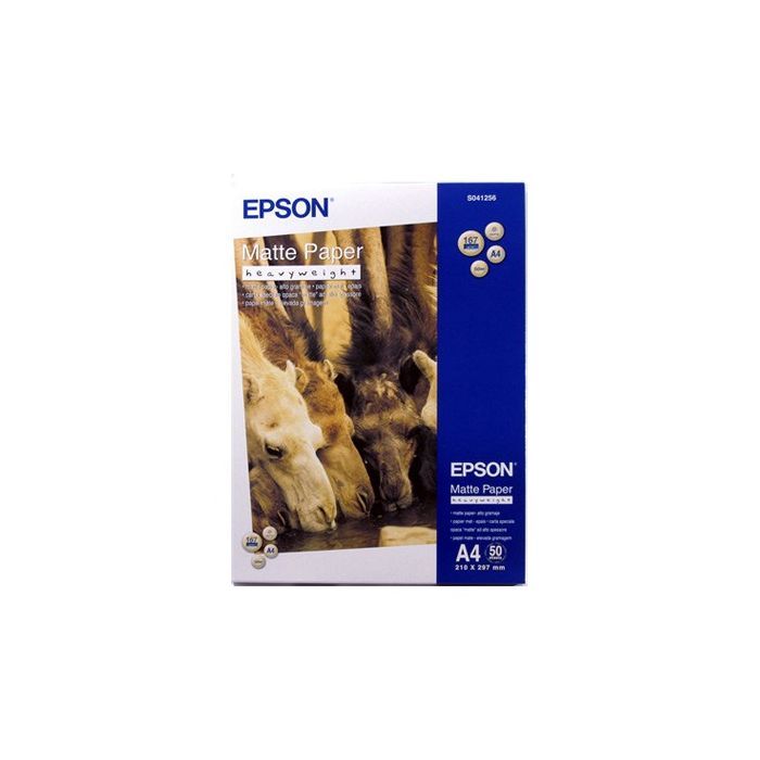 Фотопапір Epson A4 Matte Paper-Heavyweight (C13S041256)