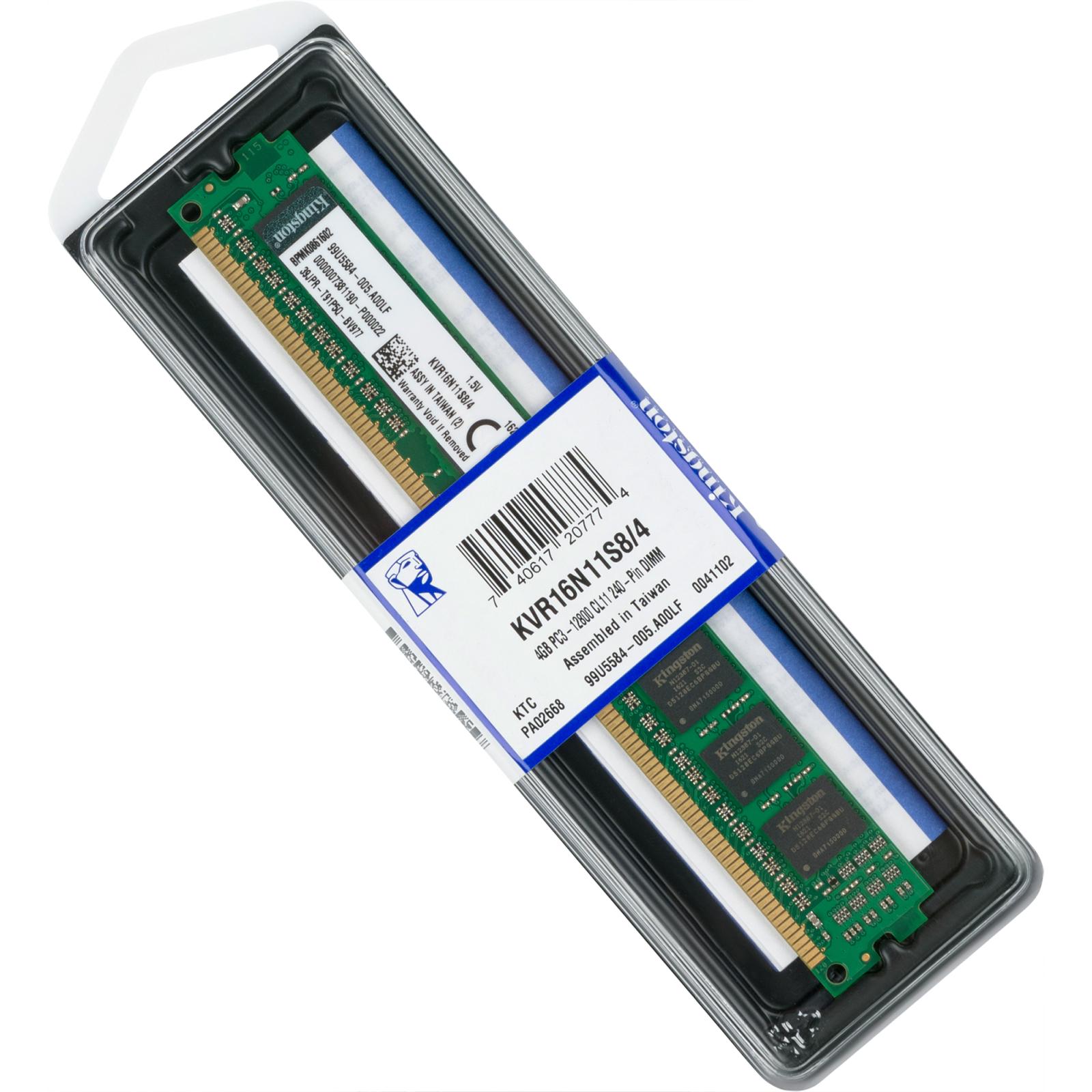 Модуль памяти для компьютера DDR3 4GB 1600 MHz Kingston (KVR16N11S8/4) изображение 5
