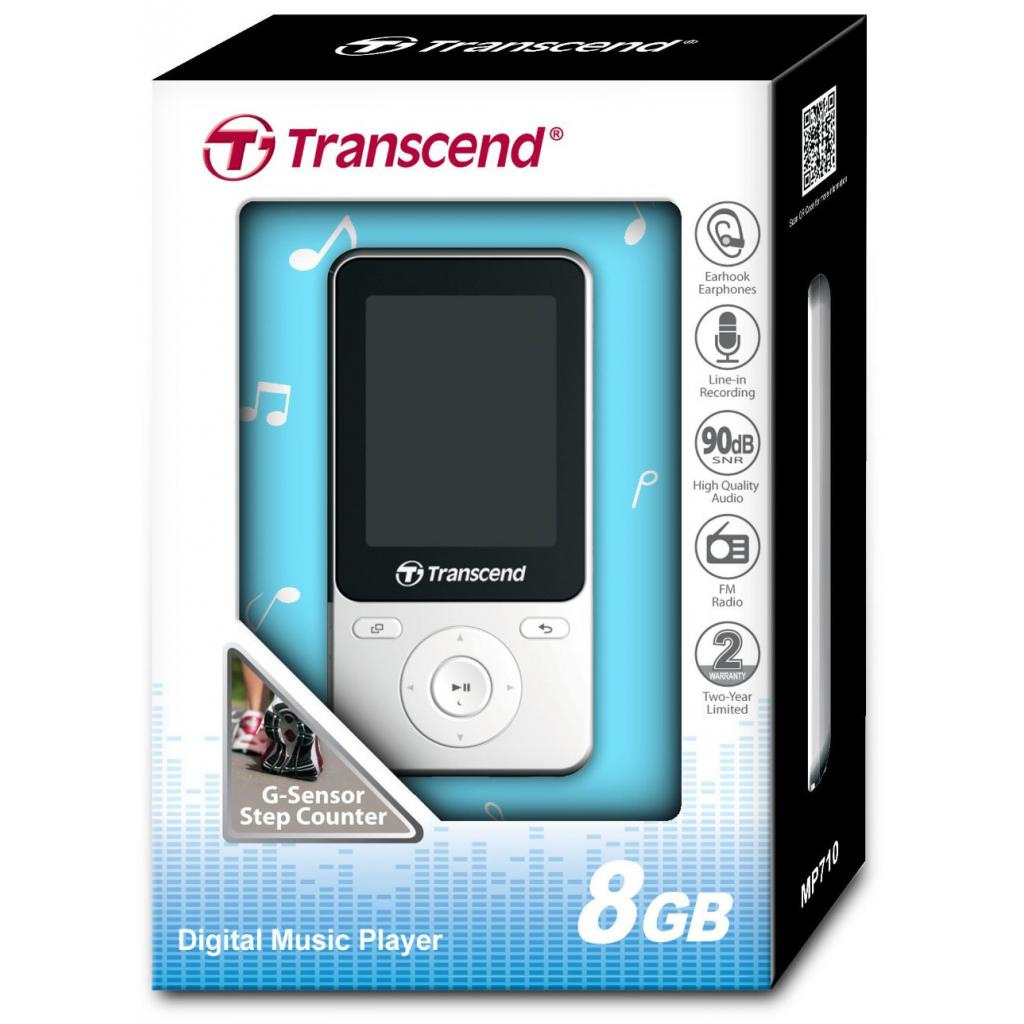 MP3 плеер Transcend T.sonic 710 8GB White (TS8GMP710W) изображение 4