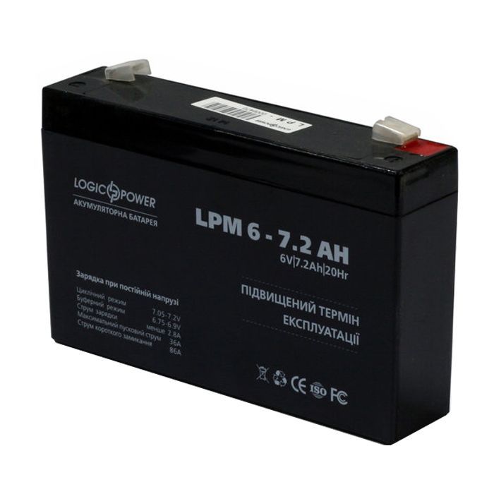 Батарея к ИБП LogicPower LPM 6В 7.2 Ач (3859)
