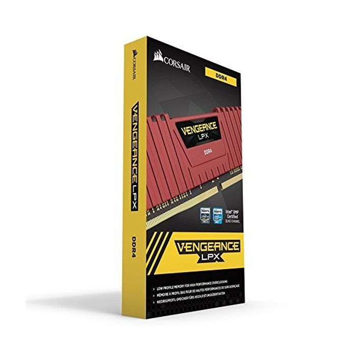 Модуль пам'яті для комп'ютера DDR4 16GB (2x8GB) 3200 MHz Vengeance LPX Red Corsair (CMK16GX4M2B3200C16R) зображення 4