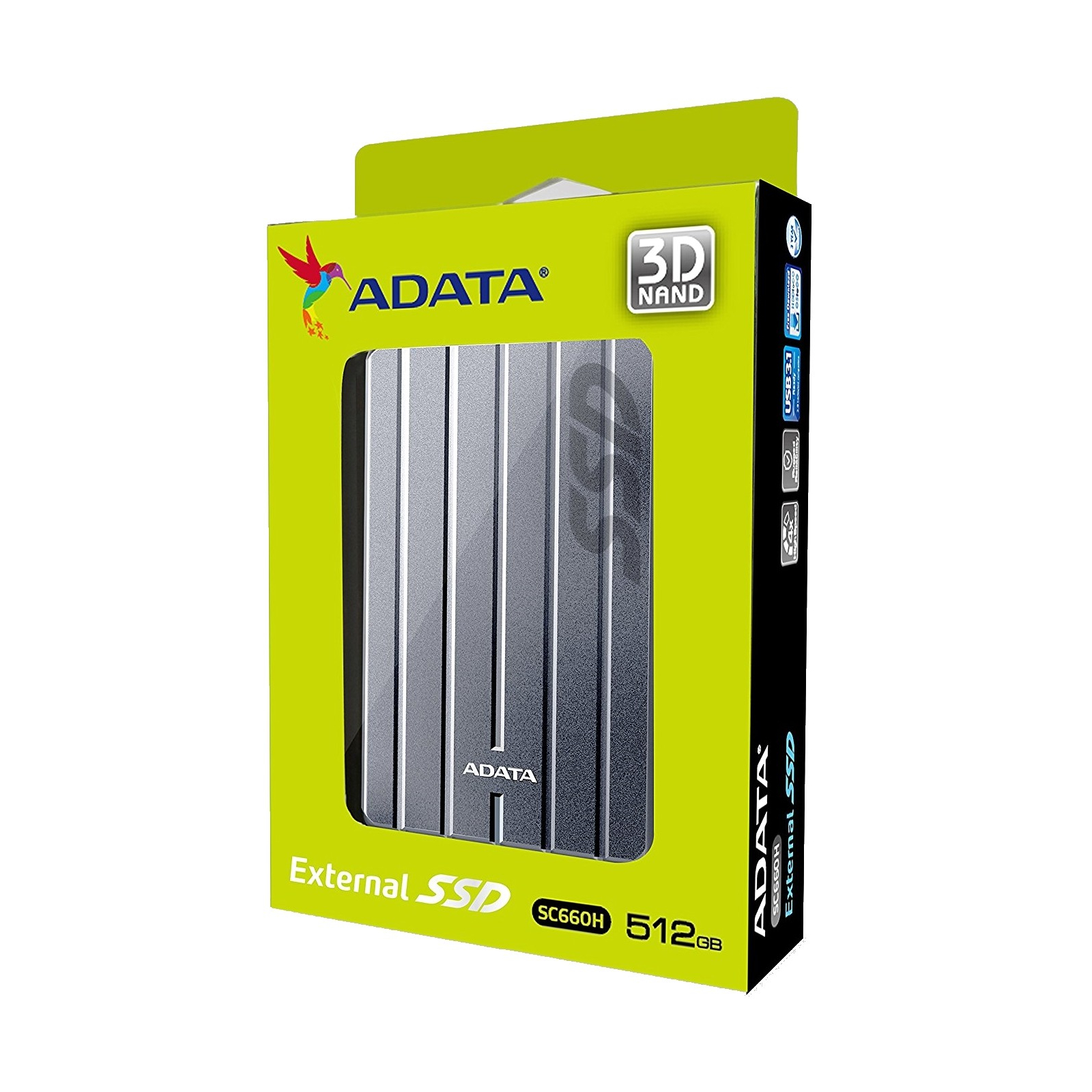 Накопитель SSD USB 3.1 512GB ADATA (ASC660H-512GU3-CTI) изображение 7