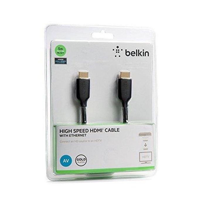 Кабель мультимедійний HDMI to HDMI 5.0m Belkin (F3Y021bt5M) зображення 2
