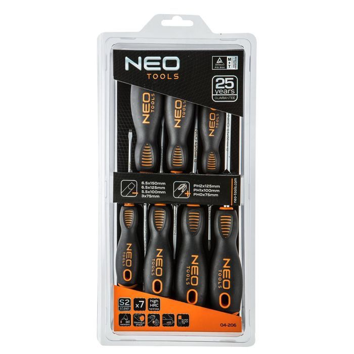 Набор отверток Neo Tools шлицевых, 7 шт. (04-206) изображение 2