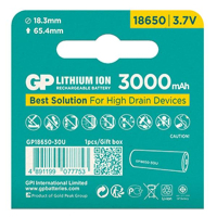 Аккумулятор 18650 3000 mAh (6.0А) Gp (GP18650-30U) изображение 4