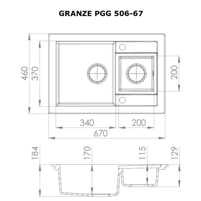 Мийка кухонна Perfelli GRANZE PGG 506-67 SAND зображення 6