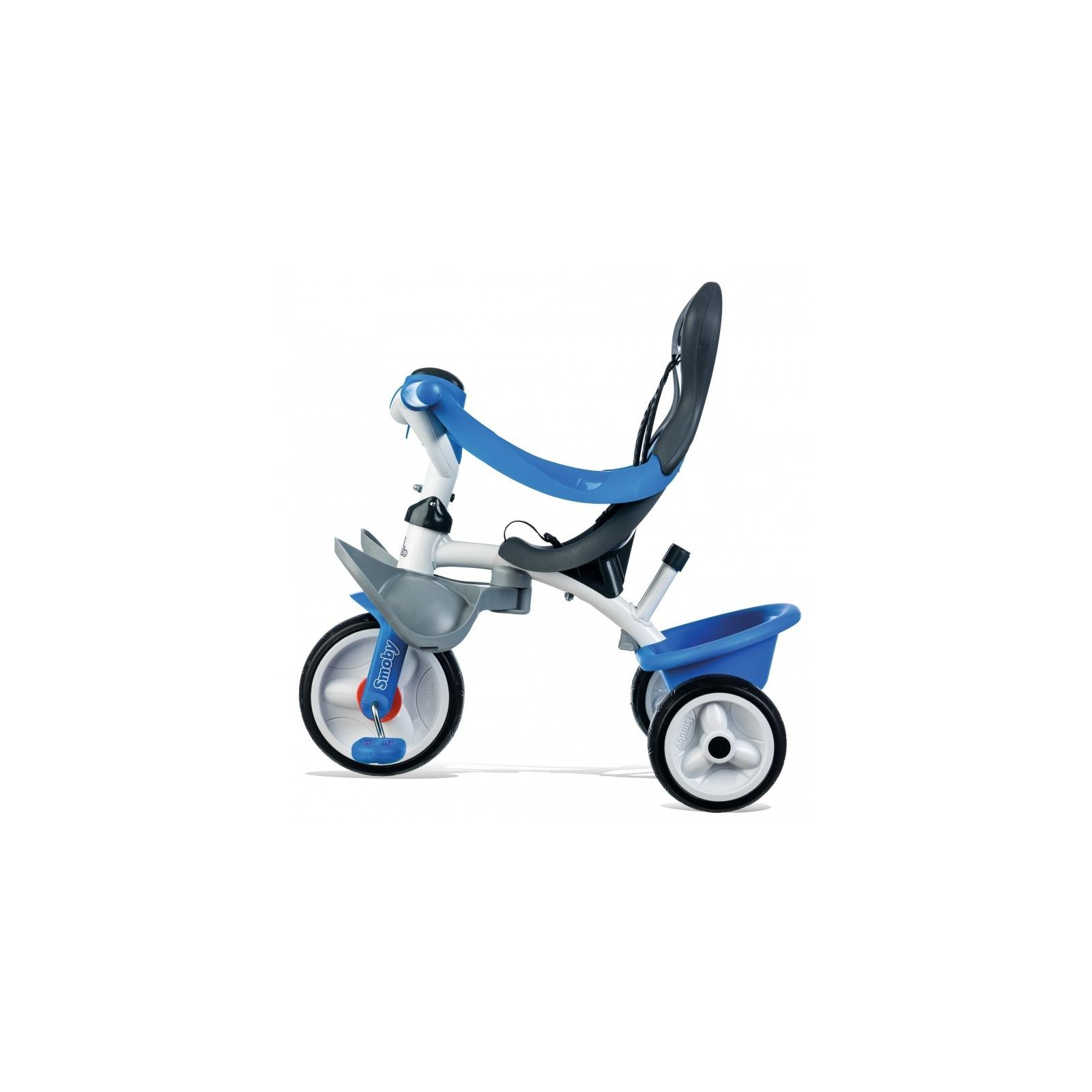 Дитячий велосипед Smoby з козирком, багажником та сумкою Синій (741102) зображення 3