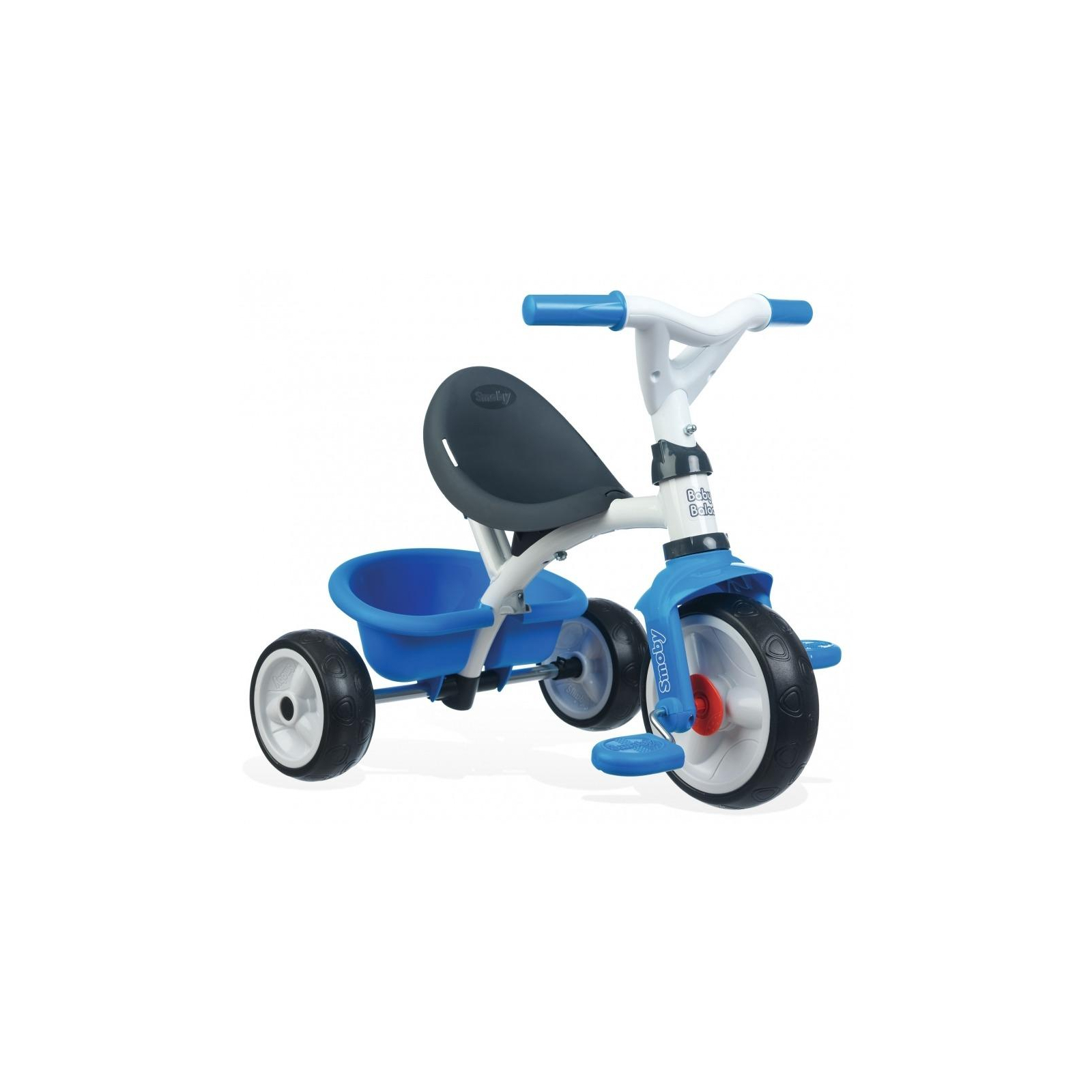 Дитячий велосипед Smoby з козирком, багажником та сумкою Синій (741102) зображення 4