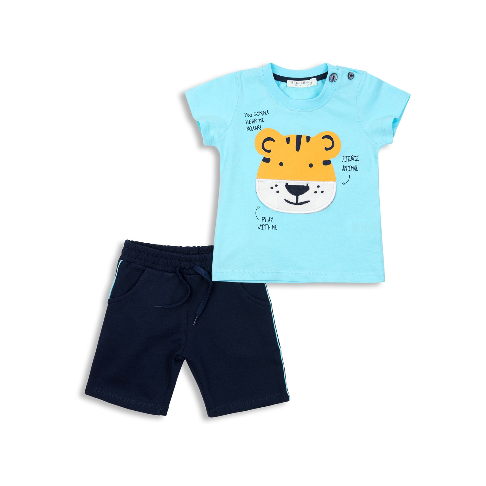 Набор детской одежды Breeze с тигриком (11810-80B-blue)