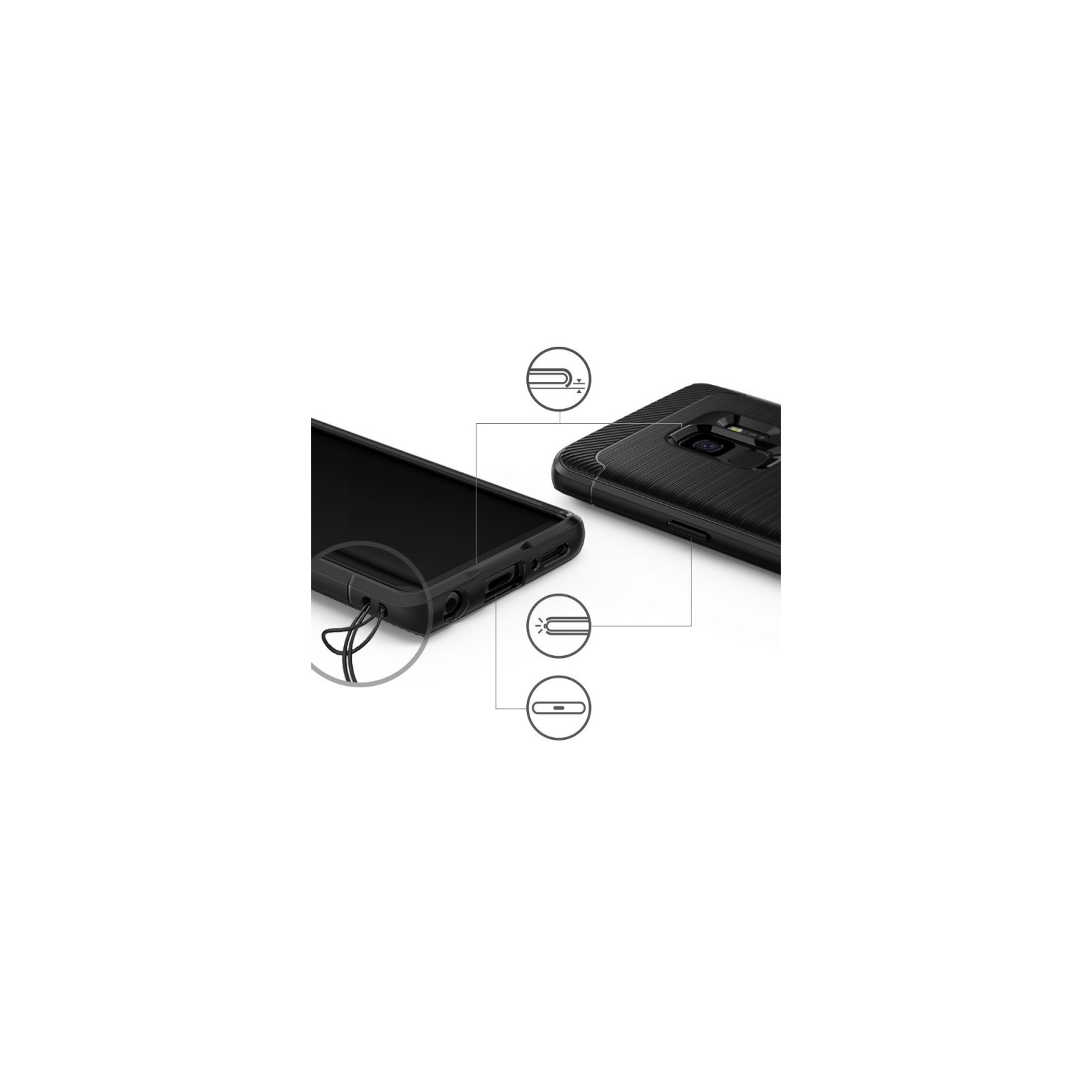 Чехол для мобильного телефона Ringke Onyx Samsung Galaxy S9 Black (RCS4417) изображение 2