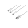 Дата кабель USB 2.0 AM to Lightning + Micro 5P + Type-C 1.2m white 2E (2E-CCMTLAB-WT) изображение 2