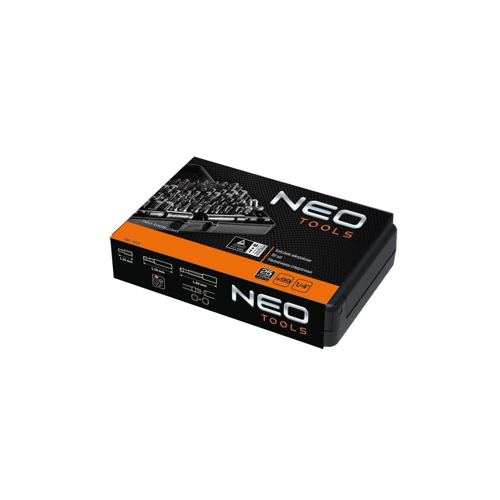 Набір біт Neo Tools 99 шт с держателем (06-104) зображення 2