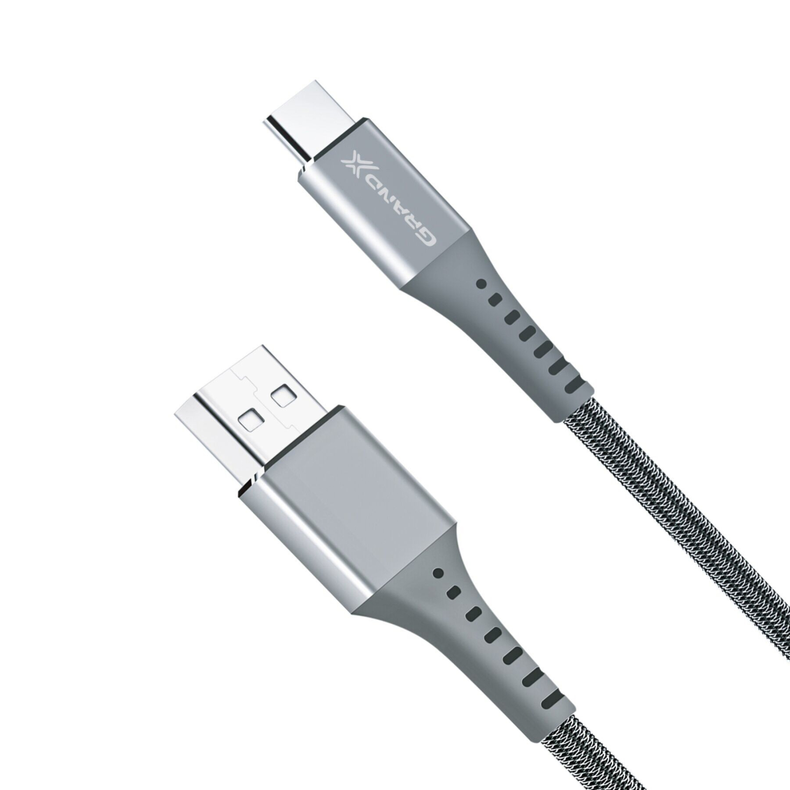 Дата кабель USB 2.0 AM to Type-C 1.2m Grey Grand-X (FC-12G) изображение 3