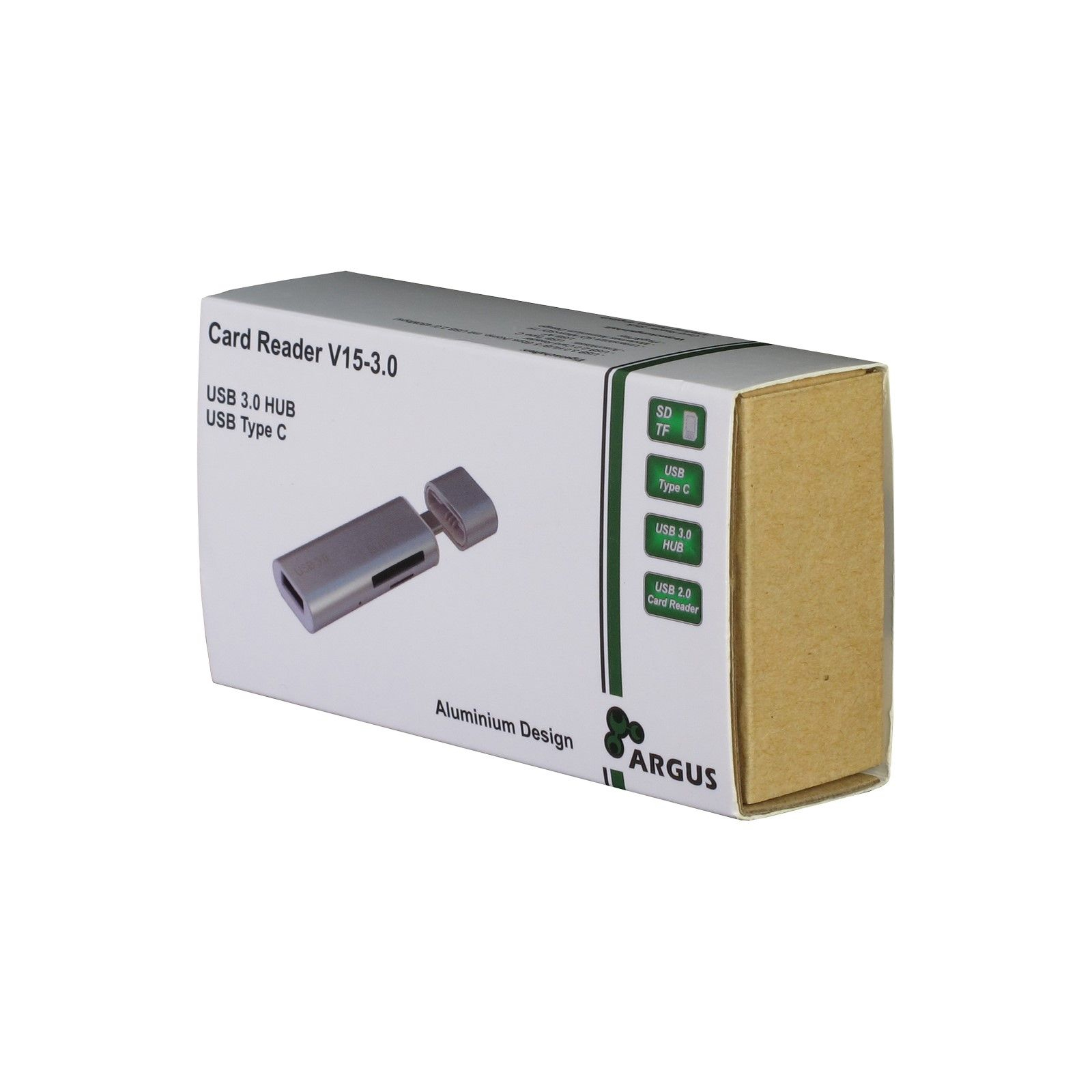 Зчитувач флеш-карт Argus USB2.0, USB Type C/ USB 3.0 Type A Male/ Micro USB 2.0 (OTG) (V15-3.0) зображення 5