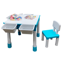 Фото - Дитячі меблі Microlab Toys Дитячий стіл  Конструктор Ігровий Центр + 1 стілець  G (GT-16)