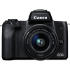 Цифровий фотоапарат Canon EOS M50 + 15-45 IS STM + 22 STM Double Kit Black (2680C055) зображення 2