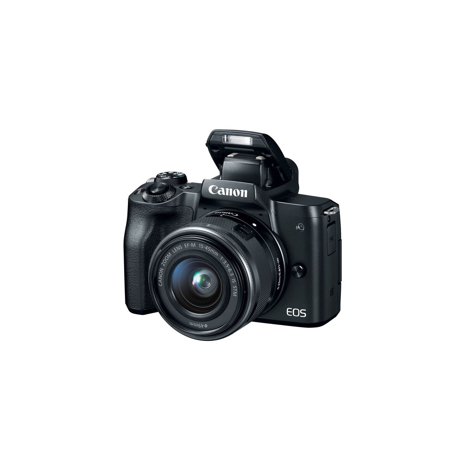 Цифровий фотоапарат Canon EOS M50 + 15-45 IS STM + 22 STM Double Kit Black (2680C055) зображення 3