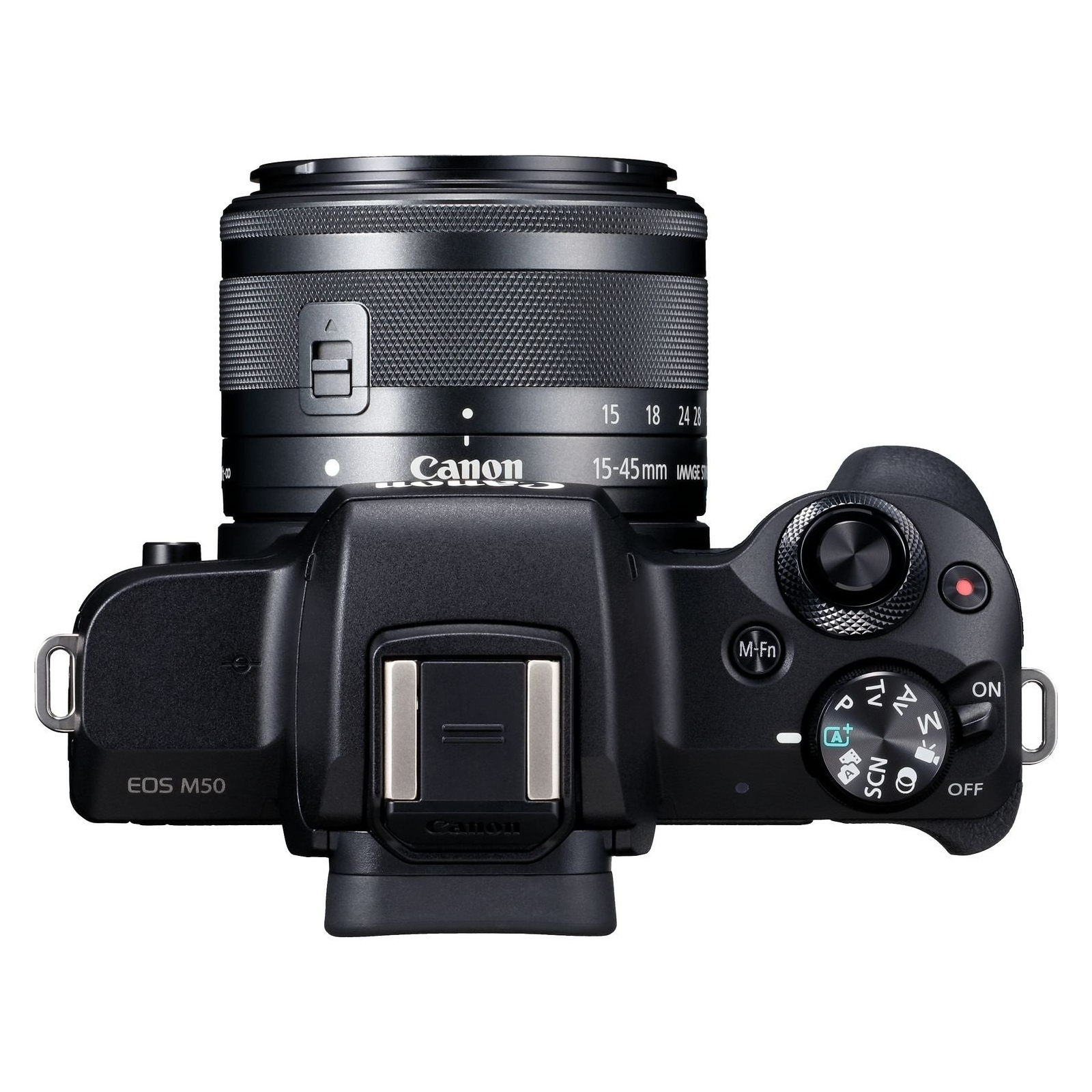 Цифровий фотоапарат Canon EOS M50 + 15-45 IS STM + 22 STM Double Kit Black (2680C055) зображення 5