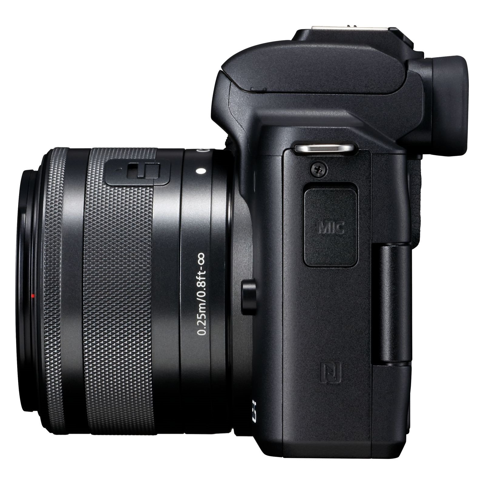 Цифровий фотоапарат Canon EOS M50 + 15-45 IS STM + 22 STM Double Kit Black (2680C055) зображення 8