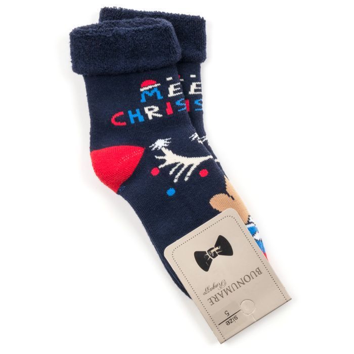 Шкарпетки дитячі BNM з лосем (M1C0101-2028-1-blue) зображення 4