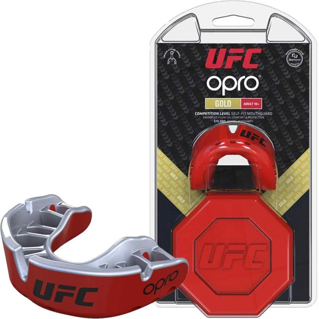 Капа Opro Gold UFC Hologram Red Metal/Silver (art_002260002)