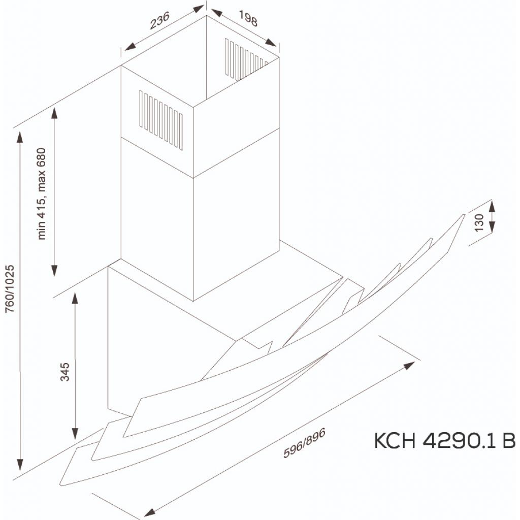 Вытяжка кухонная Kernau KCH 4290.1 B изображение 2