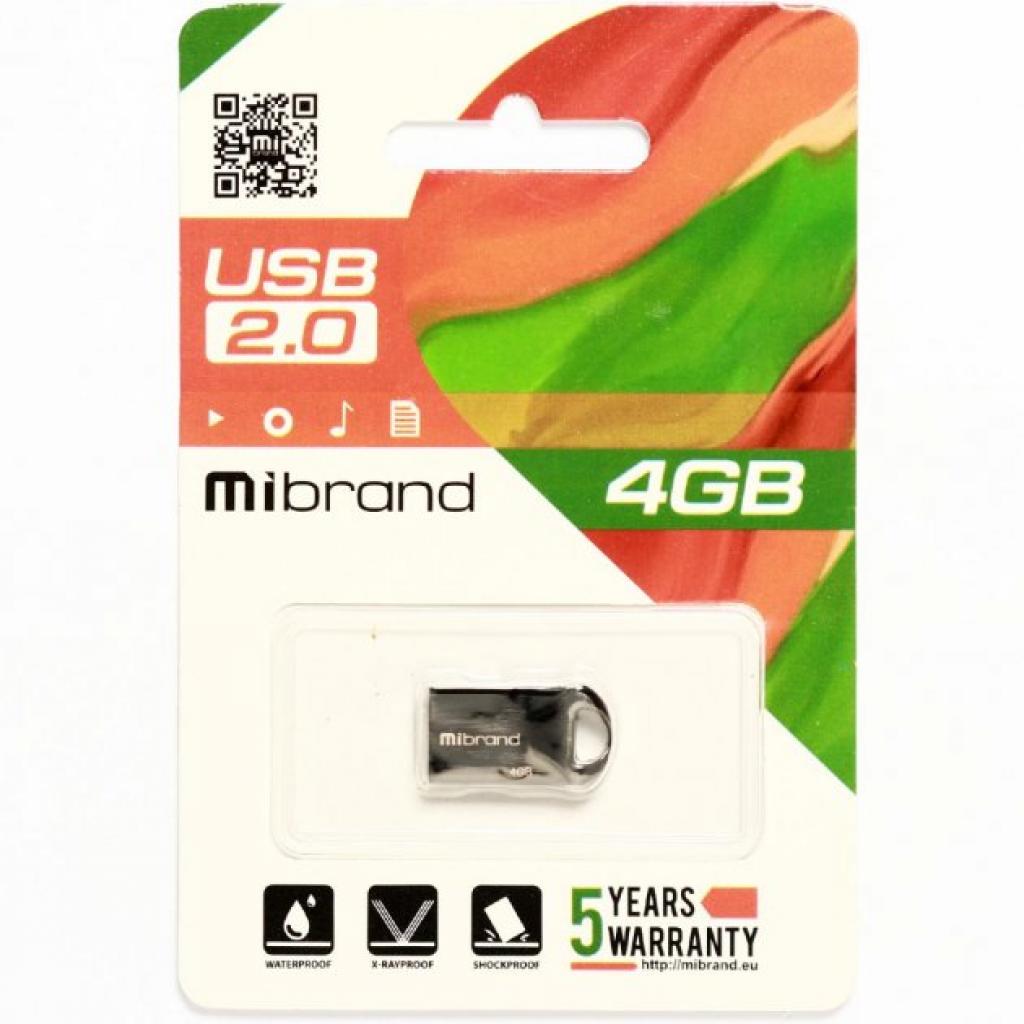 USB флеш накопитель Mibrand 4GB Hawk Silver USB 2.0 (MI2.0/HA4M1S) изображение 2
