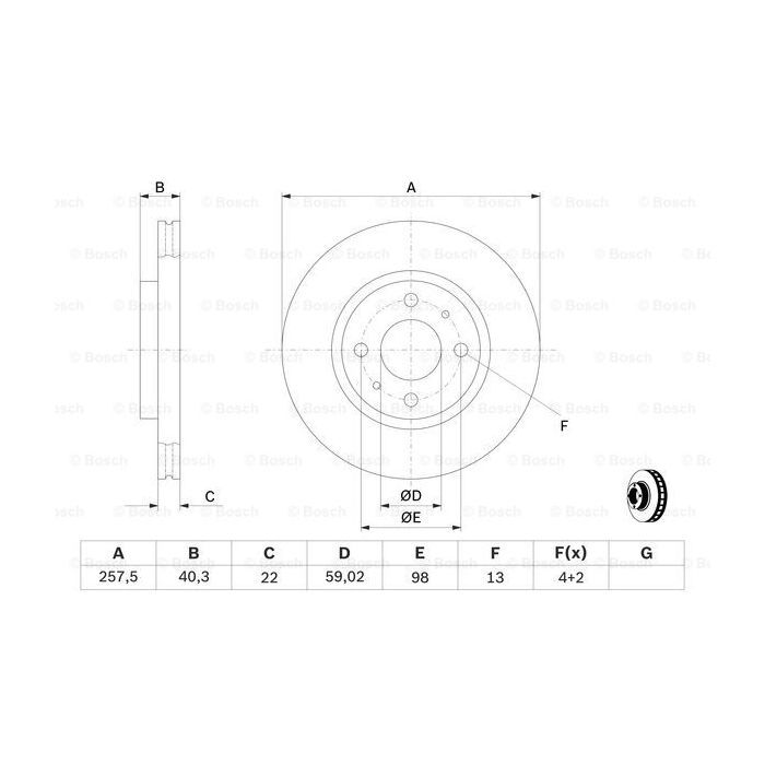 Тормозной диск Bosch 0 986 478 639 изображение 5