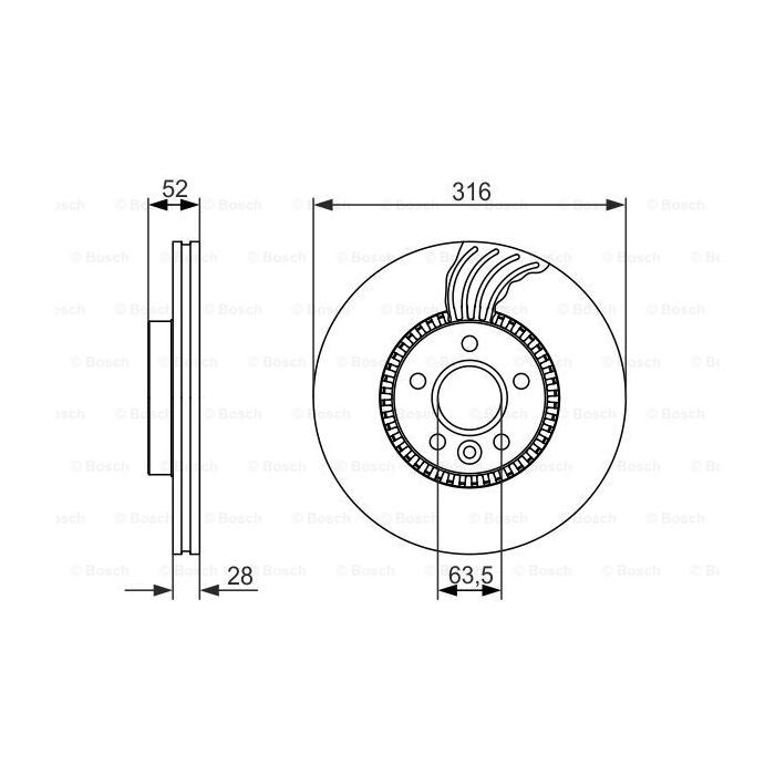 Тормозной диск Bosch 0 986 479 620 изображение 5
