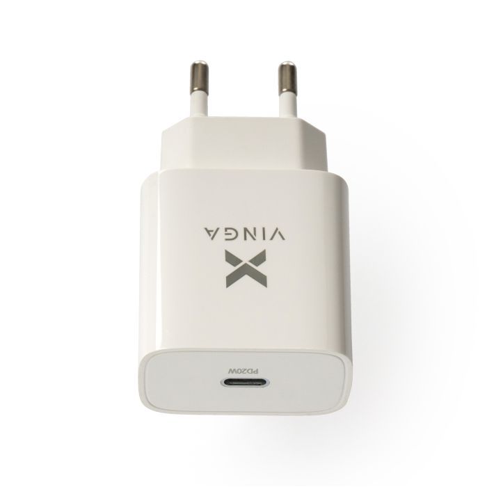 Зарядний пристрій Vinga PD Type-C 20W Charger white (VWCPDC) зображення 2