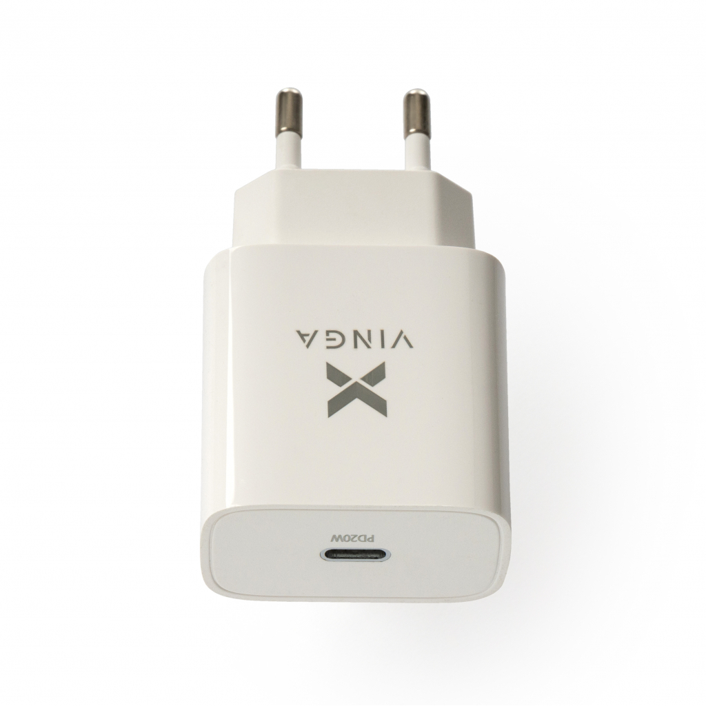 Зарядное устройство Vinga PD Type-C 20W Charger white (VWCPDC) изображение 2