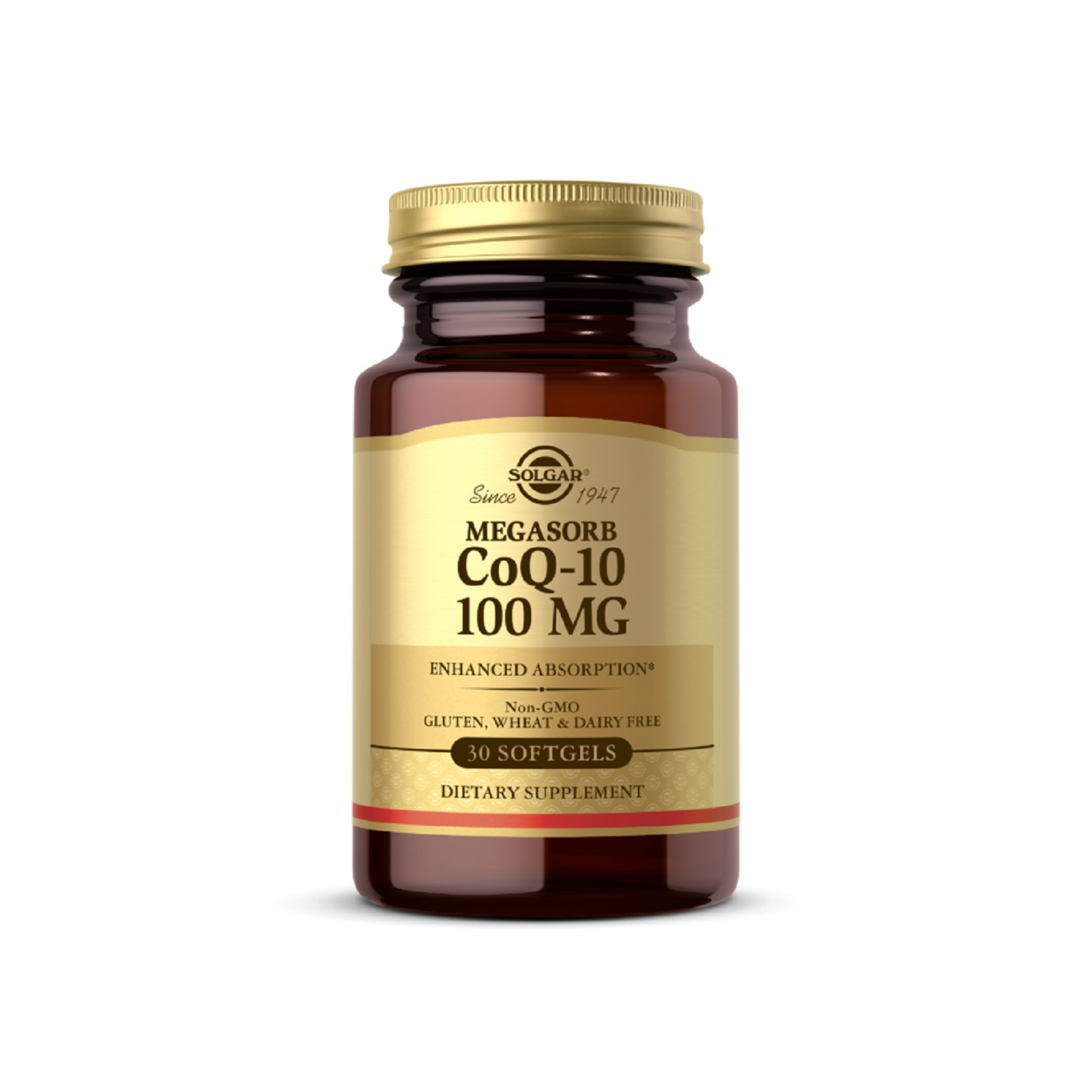 Антиоксидант Solgar Коэнзим Q-10, Megasorb CoQ-10, 100 мг, 30 гелевых капсул (SOL00947)