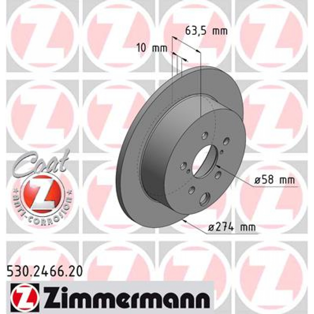 Гальмівний диск ZIMMERMANN 530.2466.20