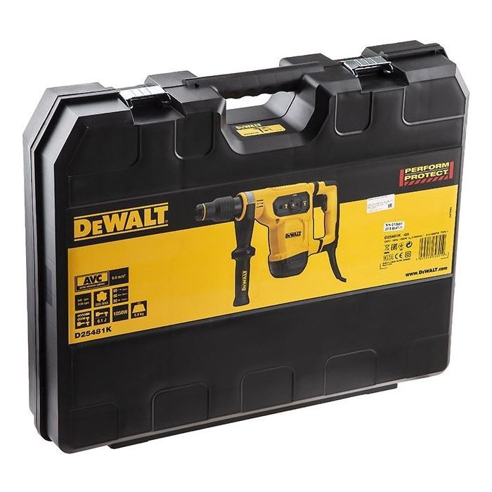 Перфоратор DeWALT SDS-MAX, 1050 Вт, 6.1 Дж (D25481K) зображення 12
