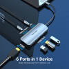 Концентратор Vention USB3.1 Type-C --> HDMI/USB-C Gen 1/USB 3.0x3/PD 100W Hub 6-i (TOFHB) зображення 4