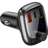 FM модулятор Baseus T typed S-13 Bluetooth MP3 car charger Black (CCTM-B01) изображение 2