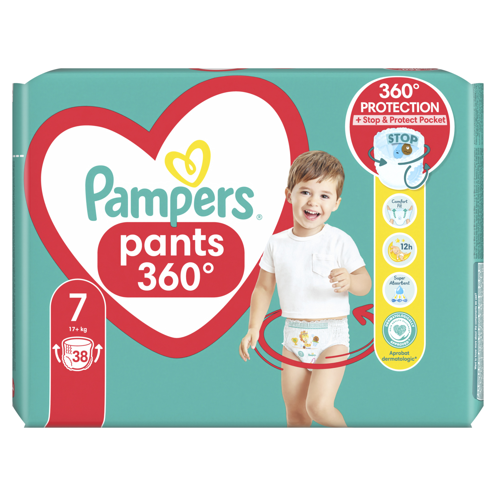 Подгузники Pampers трусики Pants Giant Plus Размер 7 (17+ кг) 38 шт. (8006540069387) изображение 2