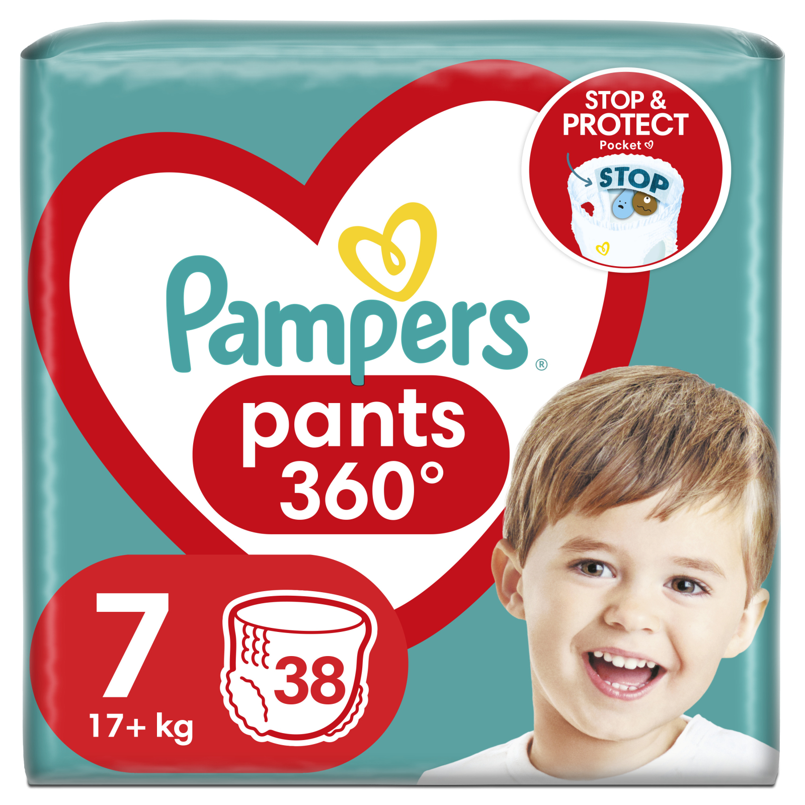 Подгузники Pampers трусики Pants Giant Размер 7 (17+ кг) 74 шт. (8006540069622)