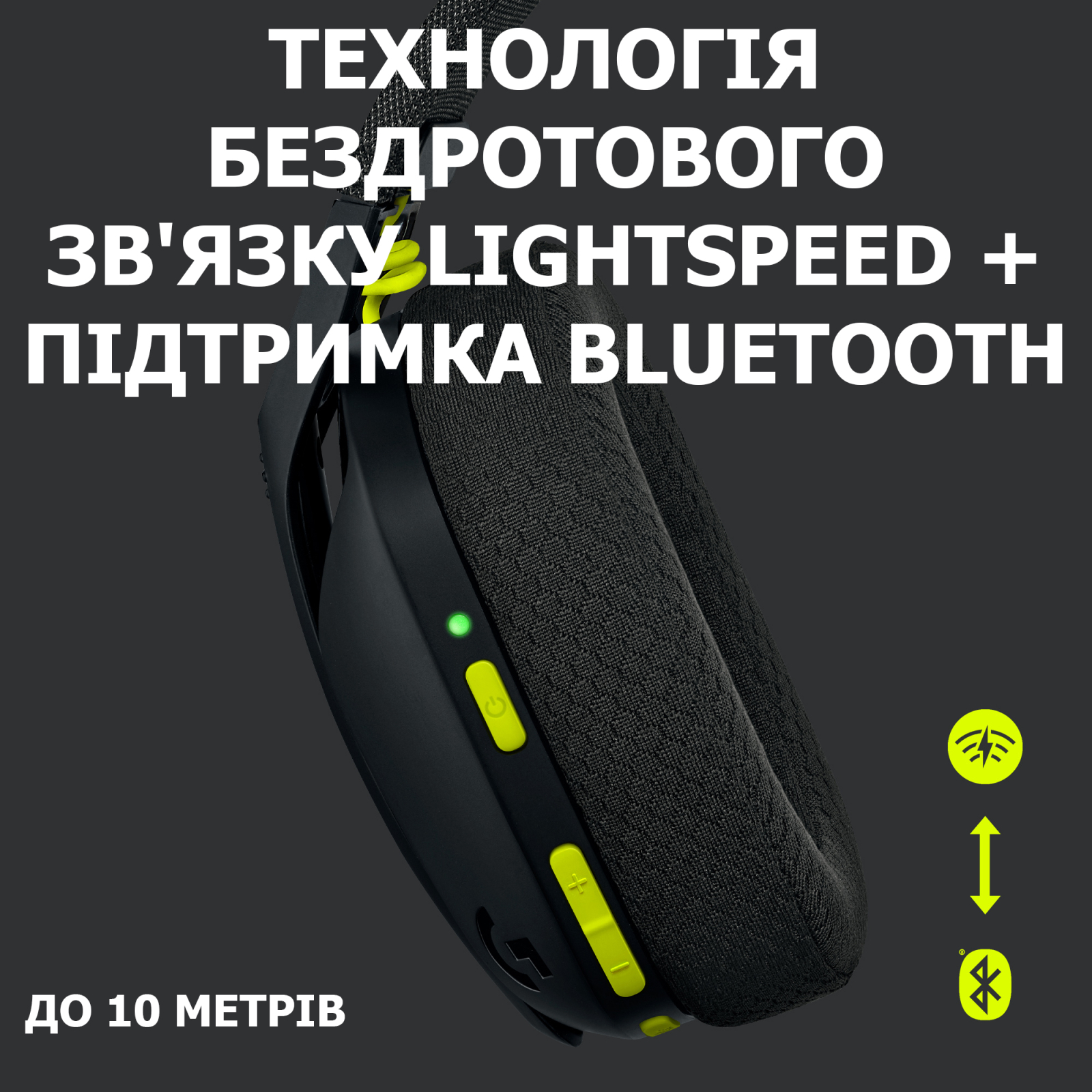 Навушники Logitech G435 Lightspeed Wireless Gaming Headset White (981-001074) зображення 2