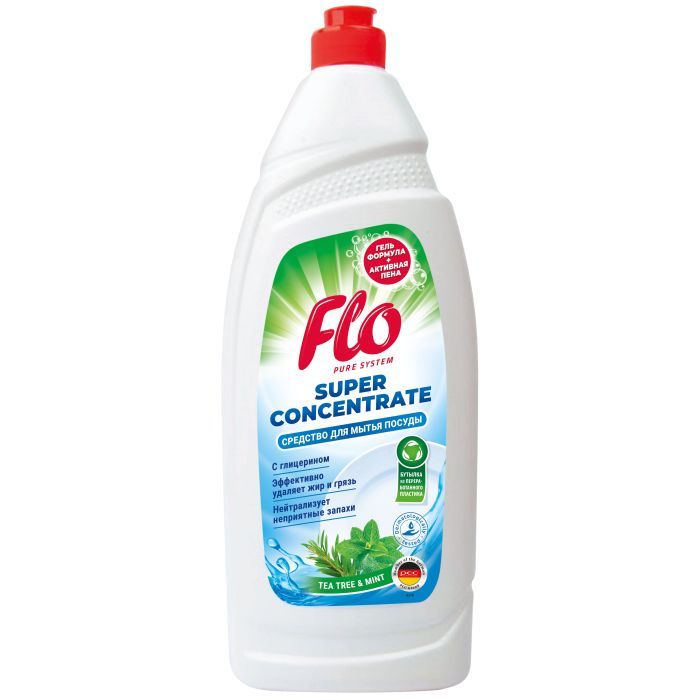 Средство для ручного мытья посуды Flo Tea Tree & Mint 900 мл (5900948246940)