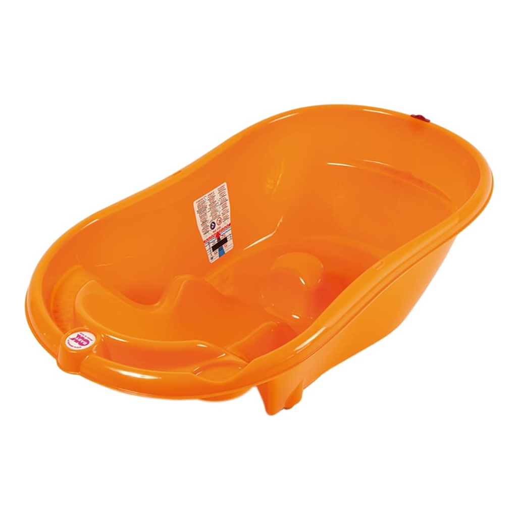 Ванночка Ok Baby Onda с анатомической горкой и термодатчиком оранжевый (38234540)