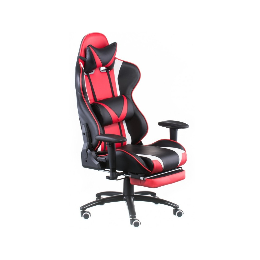 Крісло ігрове Special4You ExtremeRace black/red/white with footrest (E6460)