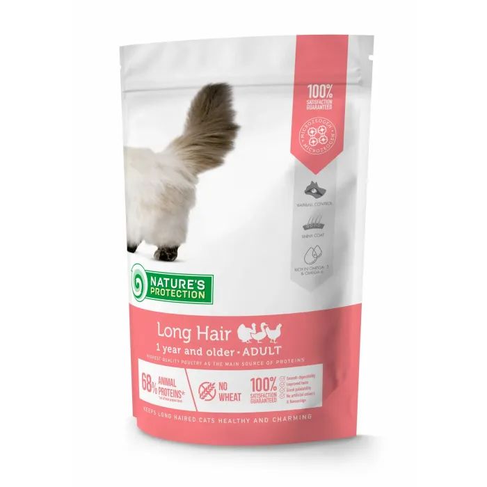 Сухой корм для кошек Nature's Protection Long hair Adult 18 кг (NPB46031)