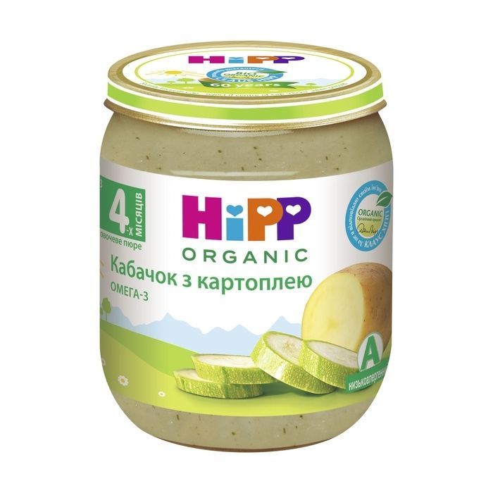 Детское пюре HiPP Organic Кабачок з картоплею, 125 г (9062300131182)