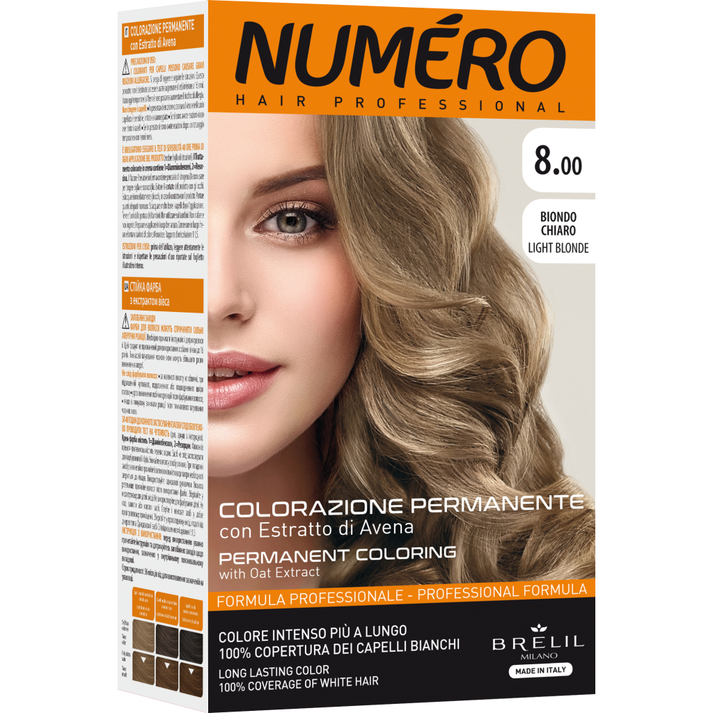 Краска для волос Brelil Numero 8.00 - Light Blonde 140 мл (8011935081288)